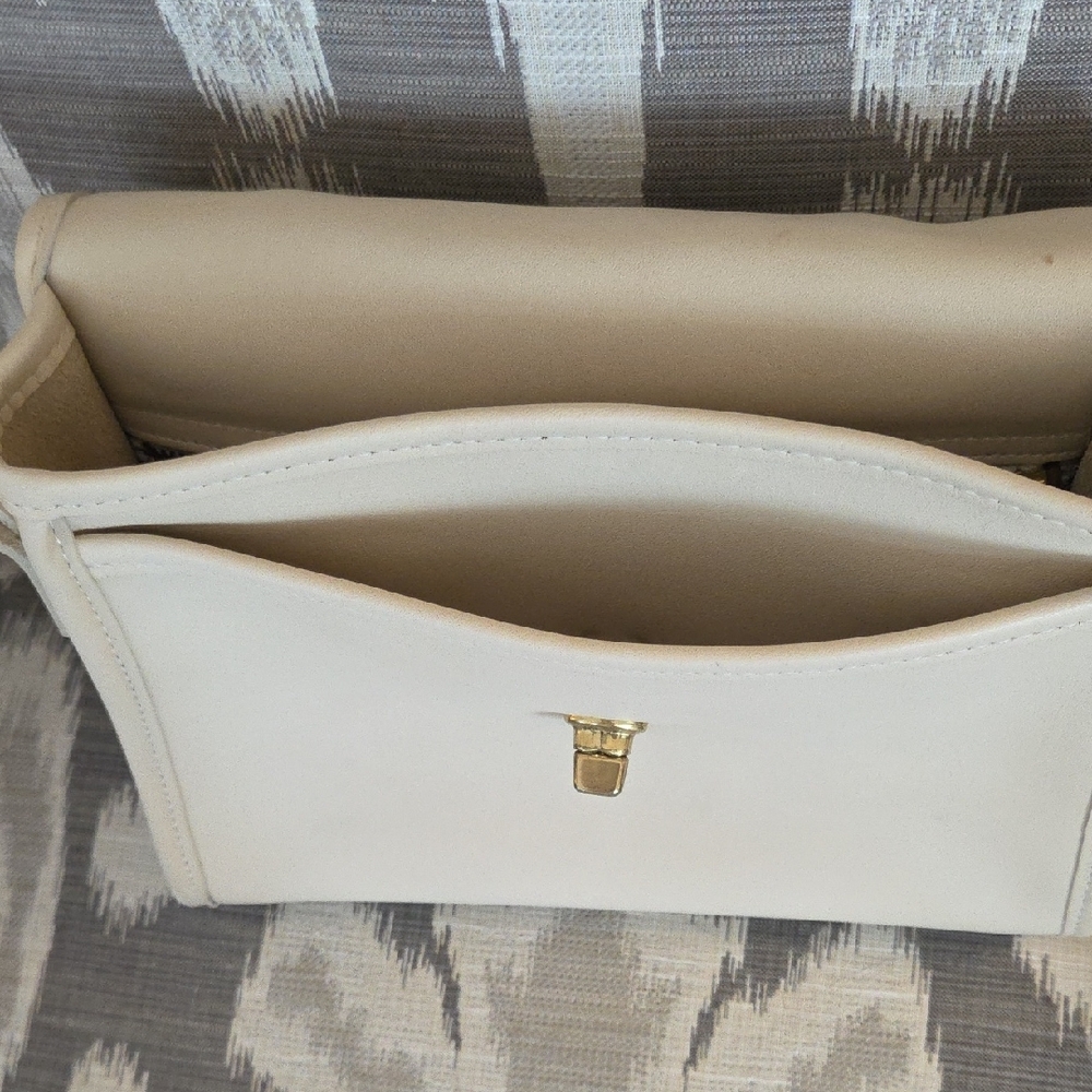 Coach Cream Satchel with Gold Accents - Picture 4 of 9